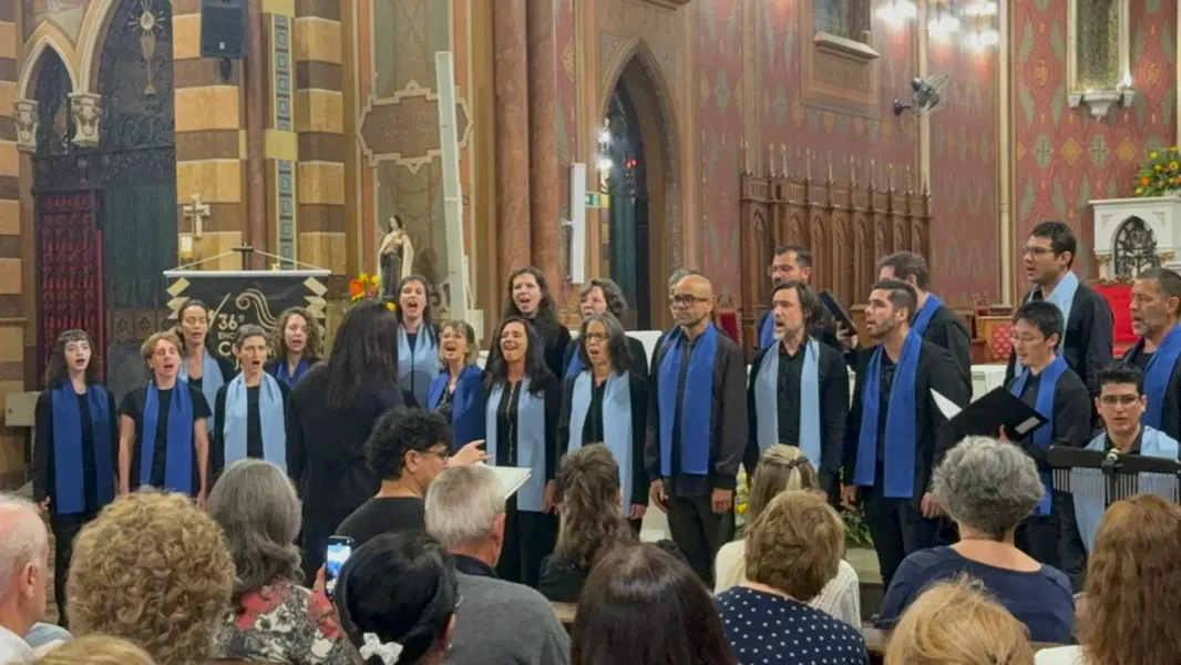 The CEC choir singing at a concert